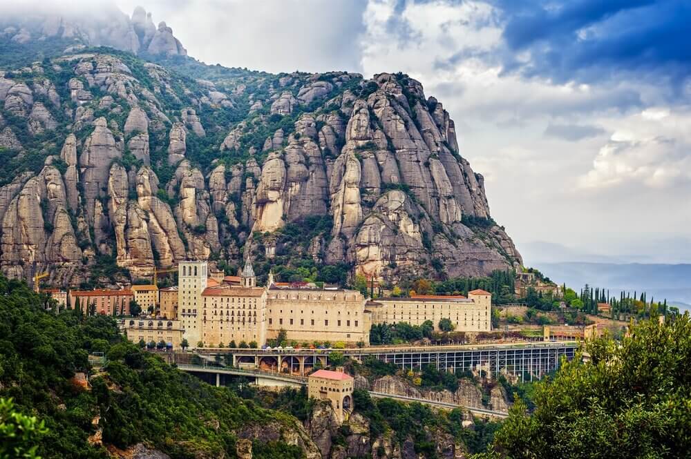A far away view of Montserrat