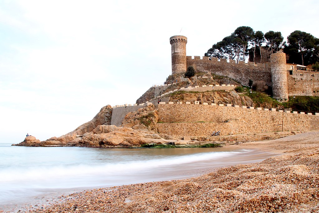 Tossa de mar castle view from the beach