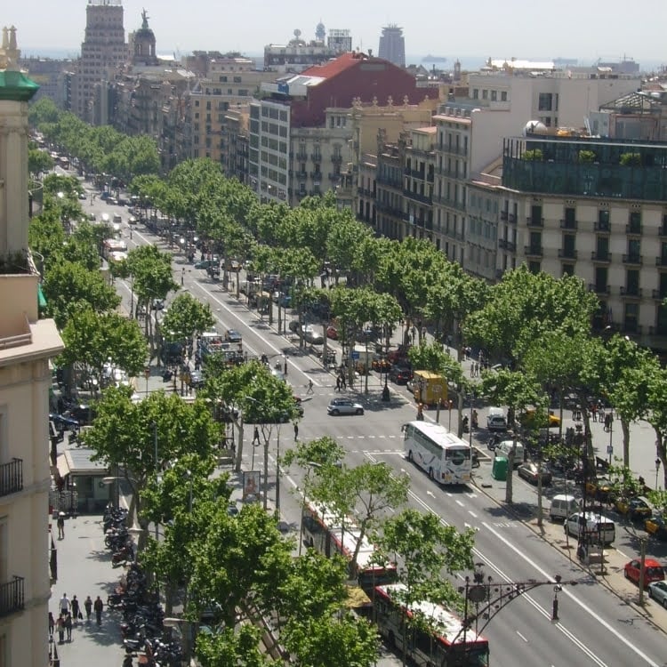 View of passeig de gracia from above