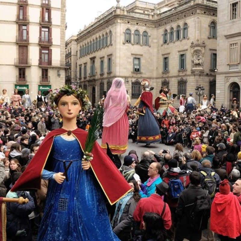 People celebrating Festes de Santa Eulàlia