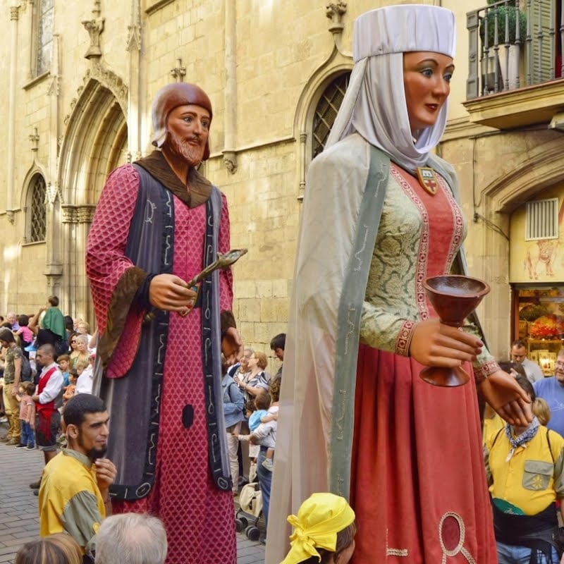 Two statues at Festes de la Mercè